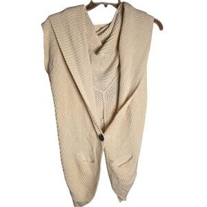 Frenchi Cream Knit Sleeveless Vest S/M